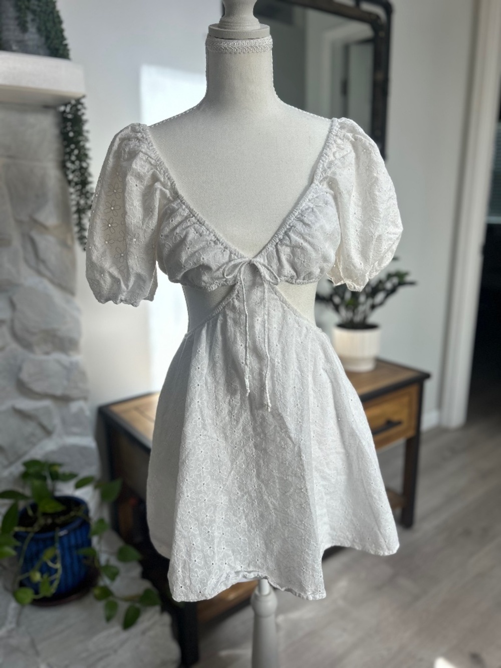 Cotton Candy LA cotton eyelet mini dress